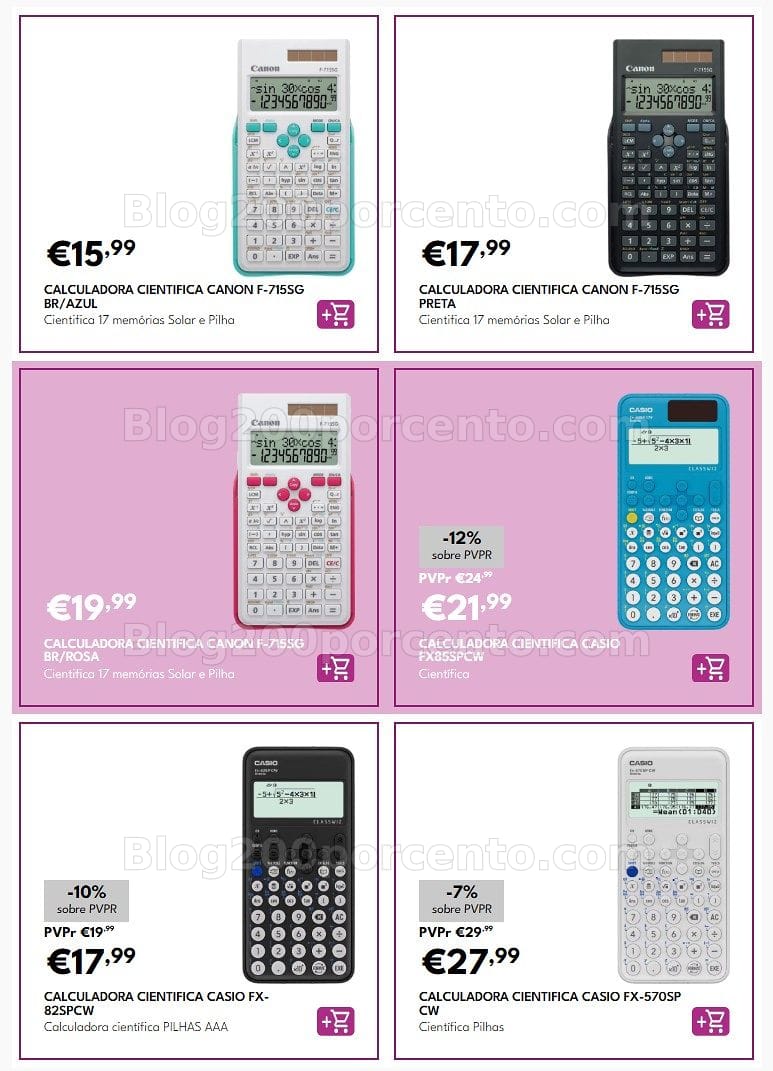 Antevisão Folheto RADIO POPULAR Especial Calculadoras Promoções de 1 a 30 setembro